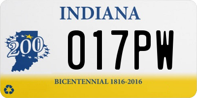 IN license plate 017PW