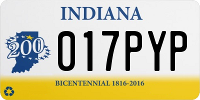 IN license plate 017PYP