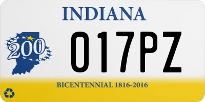 IN license plate 017PZ