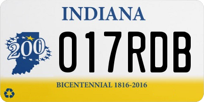 IN license plate 017RDB