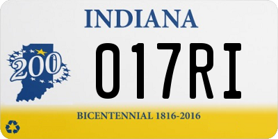 IN license plate 017RI