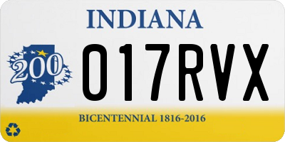 IN license plate 017RVX