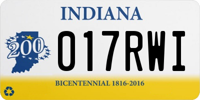 IN license plate 017RWI