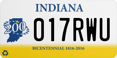 IN license plate 017RWU