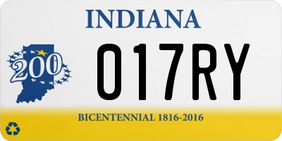 IN license plate 017RY