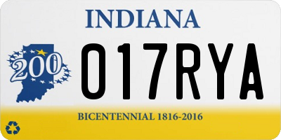 IN license plate 017RYA