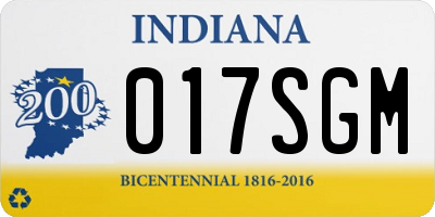 IN license plate 017SGM