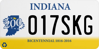 IN license plate 017SKG