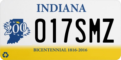 IN license plate 017SMZ