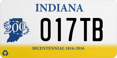 IN license plate 017TB