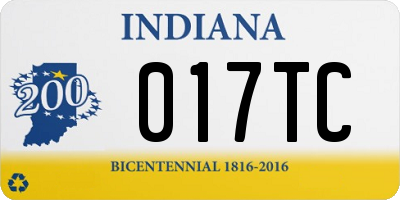IN license plate 017TC