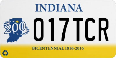 IN license plate 017TCR