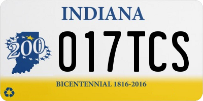 IN license plate 017TCS
