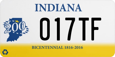 IN license plate 017TF