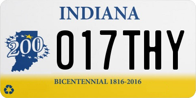 IN license plate 017THY