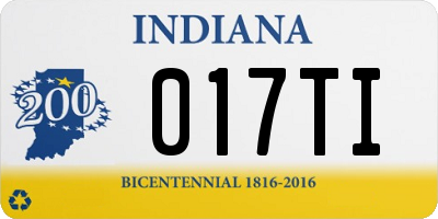 IN license plate 017TI