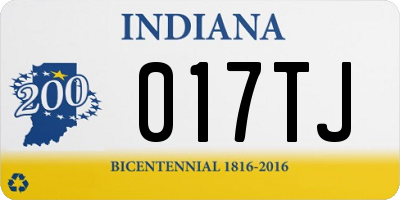 IN license plate 017TJ