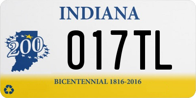 IN license plate 017TL