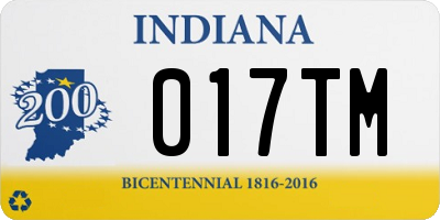 IN license plate 017TM