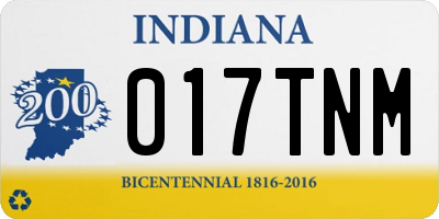 IN license plate 017TNM