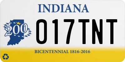 IN license plate 017TNT