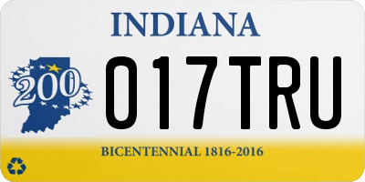IN license plate 017TRU