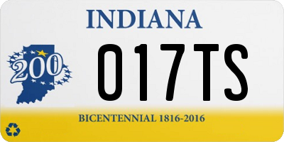 IN license plate 017TS