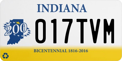 IN license plate 017TVM