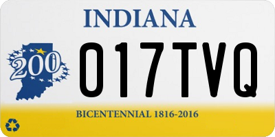 IN license plate 017TVQ