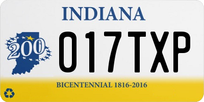 IN license plate 017TXP