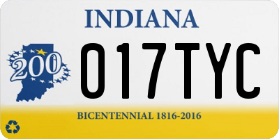 IN license plate 017TYC