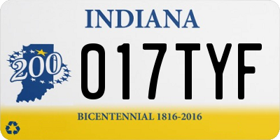 IN license plate 017TYF