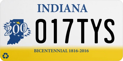 IN license plate 017TYS