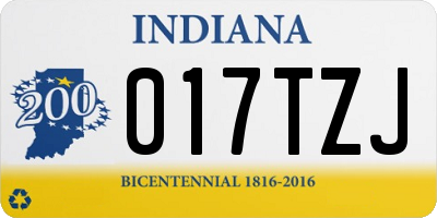IN license plate 017TZJ