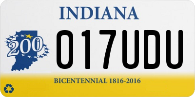 IN license plate 017UDU