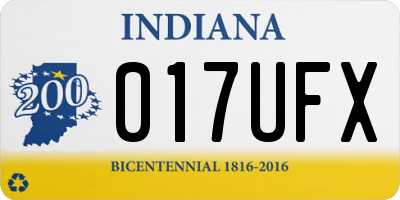 IN license plate 017UFX