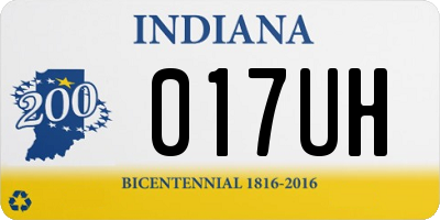 IN license plate 017UH