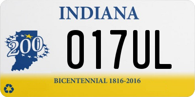IN license plate 017UL