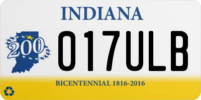 IN license plate 017ULB