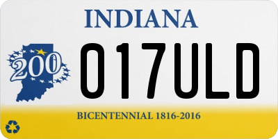 IN license plate 017ULD