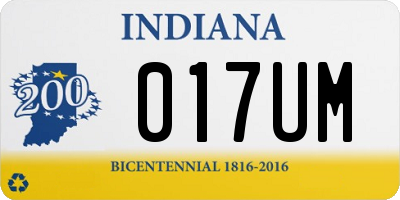 IN license plate 017UM