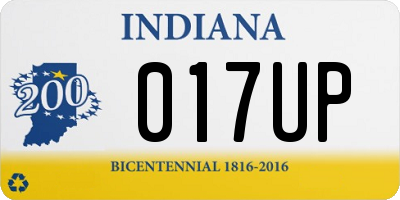 IN license plate 017UP