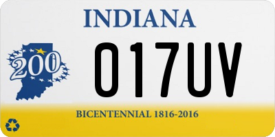 IN license plate 017UV