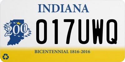 IN license plate 017UWQ