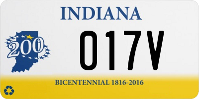 IN license plate 017V