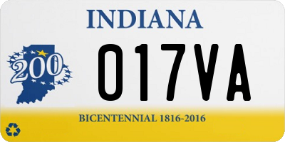 IN license plate 017VA