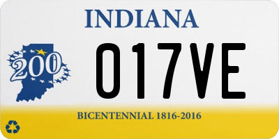 IN license plate 017VE