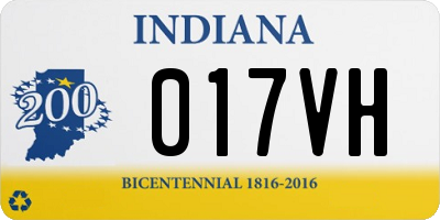 IN license plate 017VH