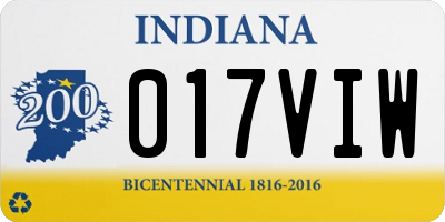 IN license plate 017VIW