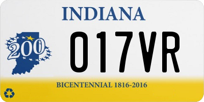 IN license plate 017VR